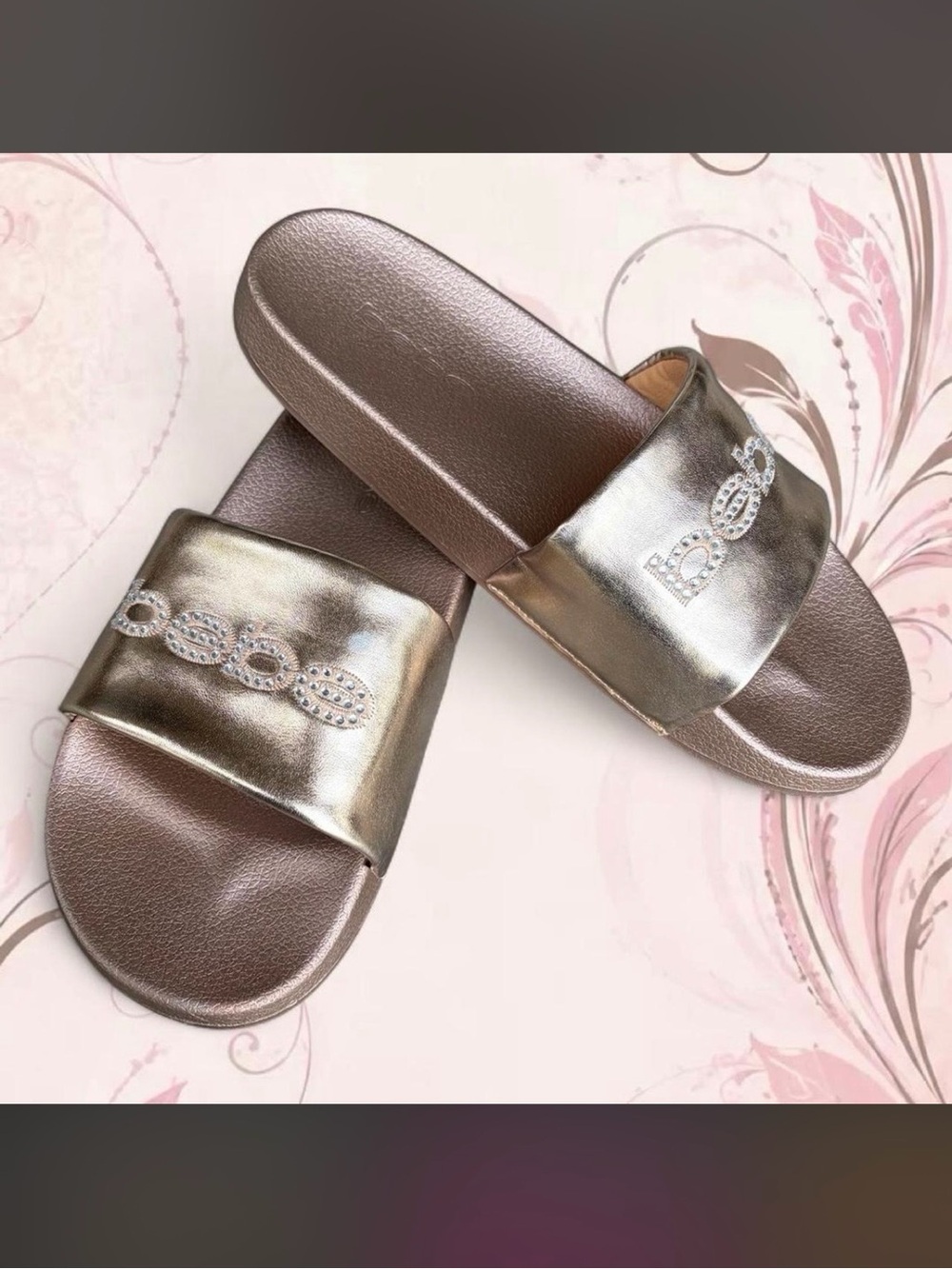 Metallic bebe Slides